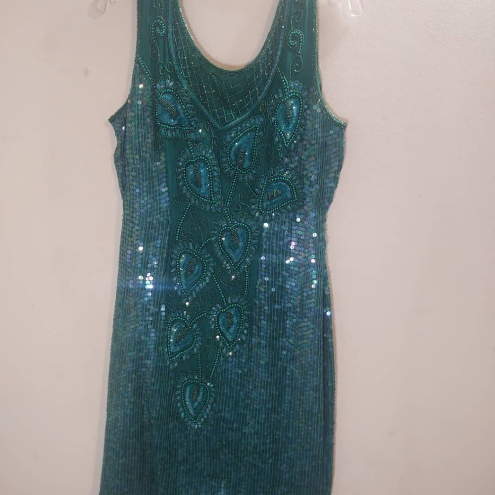 Beaded mini cocktail dress